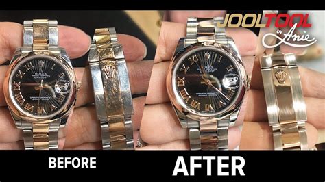 rolex armband polieren|polishing rolex watch scratches.